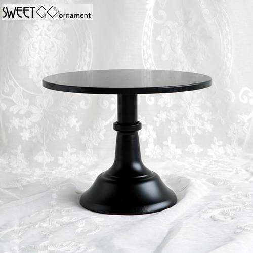 SWEETGO 10/12 inch black cake stand quality metal wedding cake tools display table decorator home decoration bakeware dinnerware