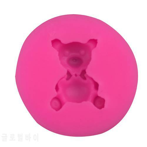 Cute bear Shape 3D fondant cake silicone mold for polymer clay molds kitchen baking chocolate pastry candy Clay making tools