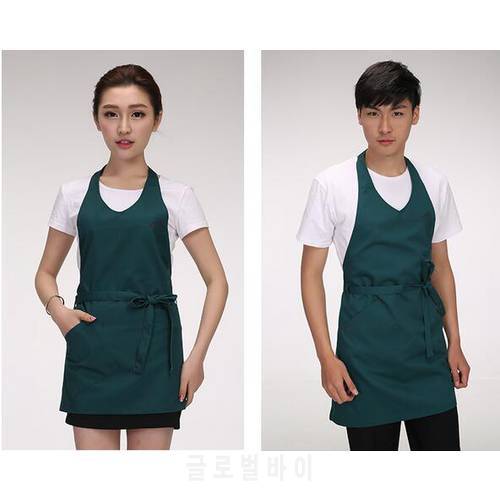 Korean Apron Version Custom Logo Fashion Coffee Shop Milk Tea Kitchen Men&39s Cotton Waitress Waiter Man Woman Overalls