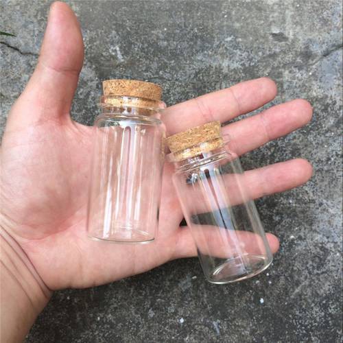 37*70*27mm 50ml Glass Bottles With Cork Transparent Empty Glass Vials Jars 50pcs/lot Wholesale Glass Bottles Free Shipping