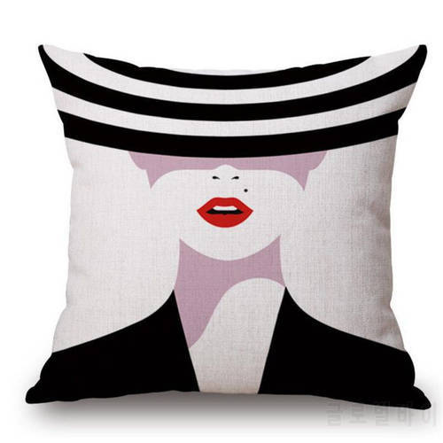 2022 Fashion Bella Black White Trendy Zebra Pattern Lady Decorative Pillows Cosmetics Beauty Care Shop Decoration Cushion Pillow