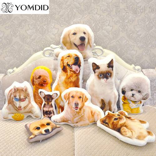 Cute Puppy Plush Cushions Pillow Back Shadow Solid Color Comfortable Cushion Puppy Shape Filled Customize Animal Cushion pillow