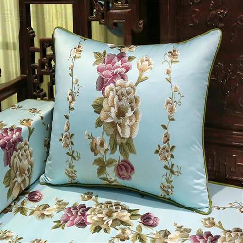 Free Shipping Classical Traditional Handmade Pillow With Inner Embroidery Satin Cushion Waist Bloster Chair Mat Decorate Gift