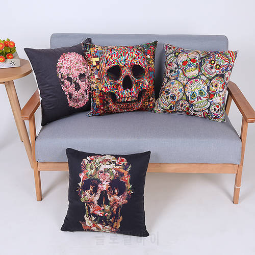 cushion chair almofadas para sofa pillowcase cojines skull cushions home decor decorative throw pillows coussin