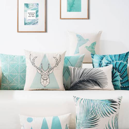 Nordic Simple Geometric Digital Print Pillowcase Living Room Sofa Cushion Decorative Pillow Home Decor Sofa Throw Pillows 45*45