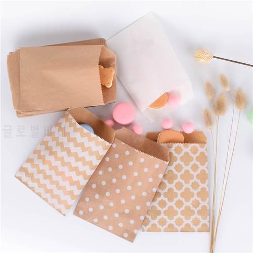 15CM*10CM 50pcs Chevron dot Flower Craft Paper Popcorn bag Food Safe Favor Kraft birthday bags Designs of Party Bags