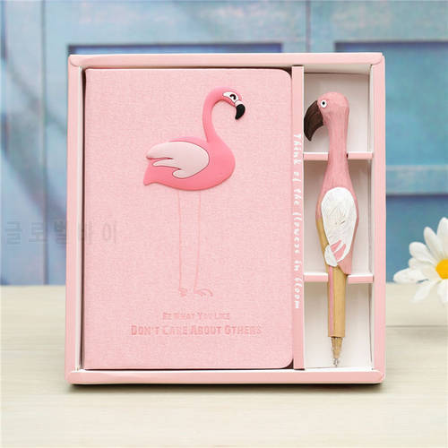 Flamingo Notebook For Wedding Party Note Book With Pen Unicorn Student Friend Gift Christmas Navidad Present Decoration