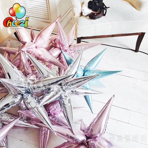 12pcs Explosion Star Balloons Birthday Party Opening Ceremony Wedding Decoration Water Cone Foil Balloon Party Supplies