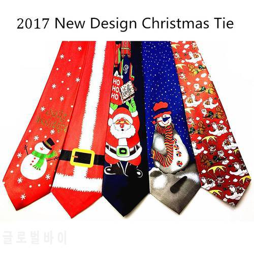 GUSLESON 2017 New Design Christmas Tie 9.5cm Style Men&39s Fashion Neckties Helloween Festival Tie Soft Designer Character Necktie