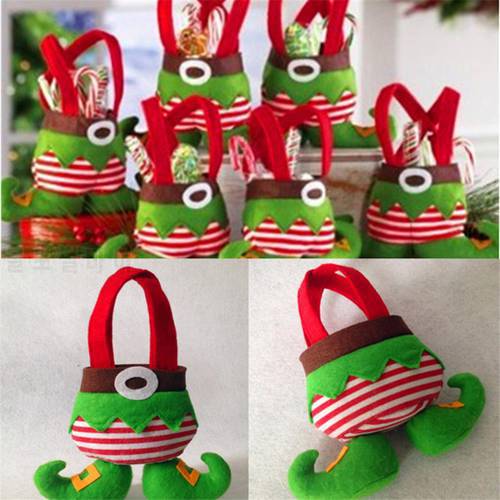 2pcs Cute Chirstmas Candy Bag Chistmas Gift Holders Santa Claus Gift Bags Christmas Party Supplies