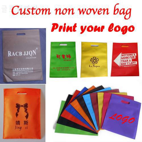 Custom Printed Logo Shipping Gift Packing Non Woven Bag