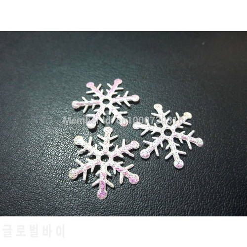 Snowflake Appliques 500pcs 18mm Wedding/Christmas Decoration /craft DIY Appliques A042*5