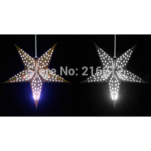 New Arrive Christmas Ornament 30cm Paper five-star star lampshade Christmas scene layout Paper Lanterns Decorations