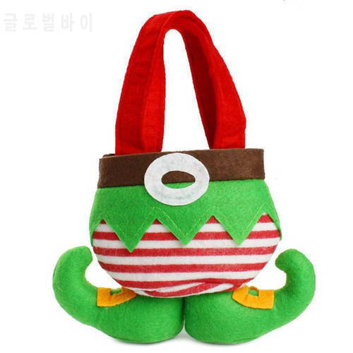 20pcs Elf pants style Candy Bags Christmas Gift Bag Xmas Bag for Children Christmas Decoration Supplies