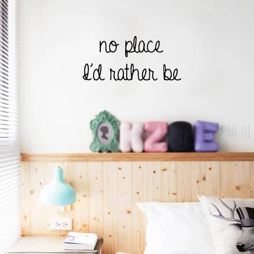 House Wall Stickers Bedroom Art Decor - No Place I&39d Rather Be - Family Wall Quote Vinyl Bedroom Decal Stickers