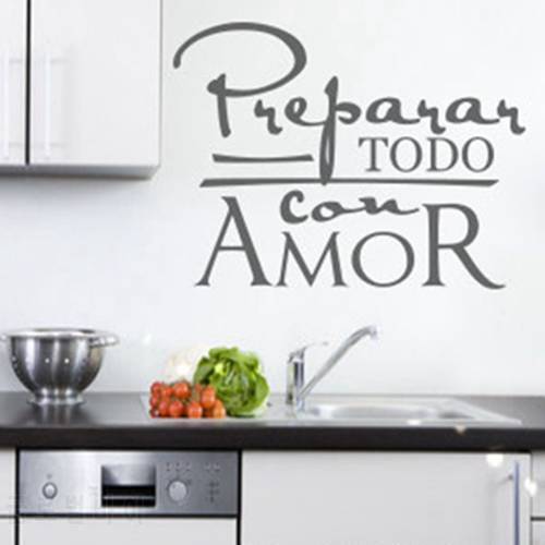 Free shipping Spanish wall art quote stickers for Espanol kitchen / Laundry Room decor , spanish wall decal home decoration