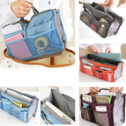 Multi Colors Bag In Bag Makeup Handbag Organizer Handbag Multi Functional Women Cosmetic/Travel Bags