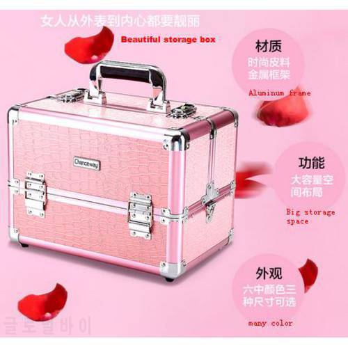 Cosmetic Storage Box Cosmetic Case Beauty Nail Tool Box Portable Multi Storey Professional Cosmetics Case With Makeup Boxes