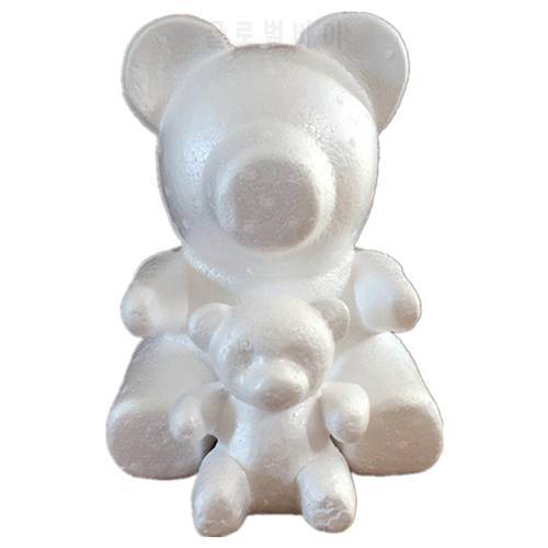 1Pc Polystyrene Styrofoam Modeling Foam Bear White Craft For DIY Party Decoration Wedding Birthday Valentines Day Gift