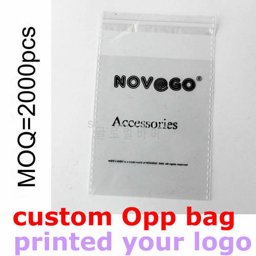 Custom Clothes Packaging Printed Logo Gift Clear Self Adhesive Poly Opp Plastic Bag