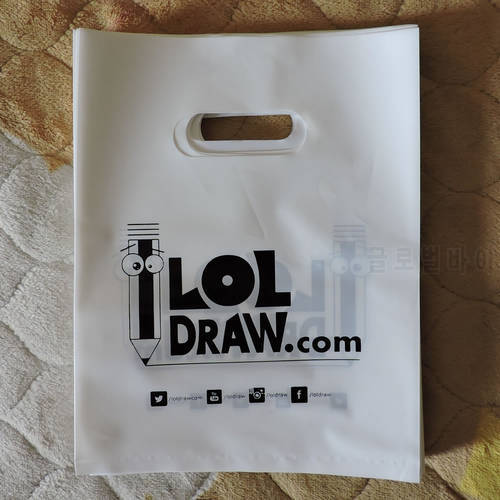 15x20cm Custom Printed Packaging LOGO Handing Shopping Gift Plastic Bag