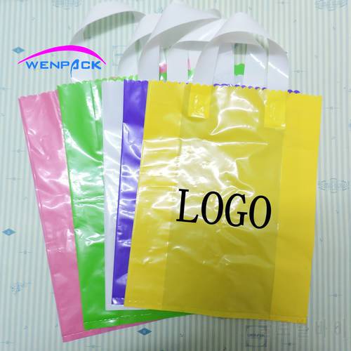 Custom Printed Handle Shopping Logo Gift Plastic Bag