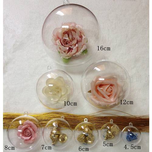 Transparent christmas ball heart can open 3pcs/Lot Clear Plastic Ball window decoration Christmas tree decoration ball