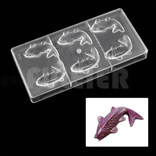 Bakeware Koi / Fish Shape Mold For Chocolate, Diy Baking Tool Candy Pastry Mold Cake Confectionery Polycarbonate Chocolate Mould