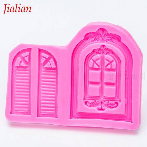 Angel Wings fondant cake silicone mold Door Window Border Photo frame Reverse forming chocolate kitchen decoration tools F0969