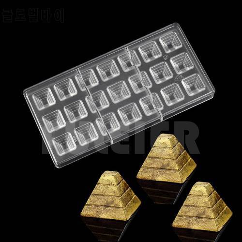 3D pyramid shaped polycarbonate chocolate mold,kitchen bakeware pc candy chocolate mold confectionery pastry baking tools