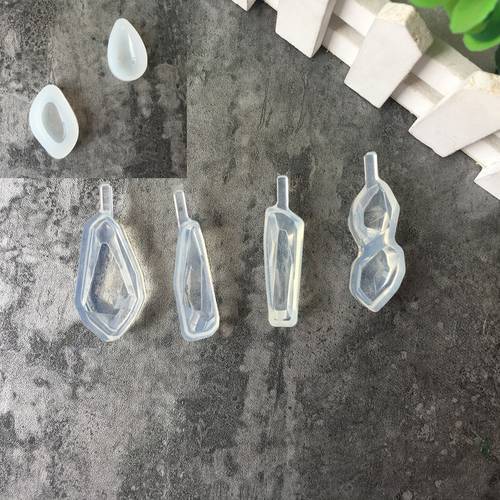 Diamond DIY handmade Ear Studs Pendant Epoxy transparent silicone mould / 3D Silicone Mold