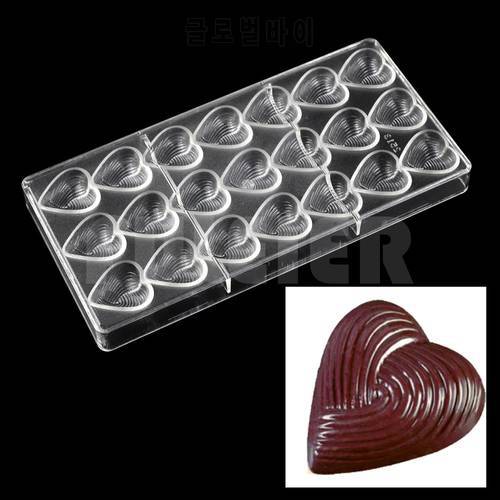 Baking pastry tools heart shape polycarbonate chocolate mold ,cheap kitchen bakeware baking mould candy chocolate moulds plastic