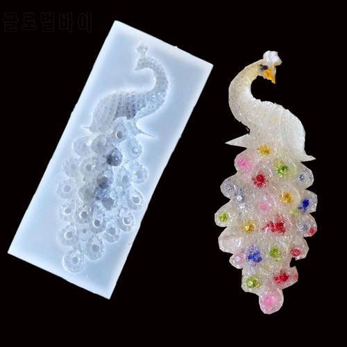DIY jewelry tool peacock Silicone mould handmade craft decoration mold epoxy resin molds for jewelry