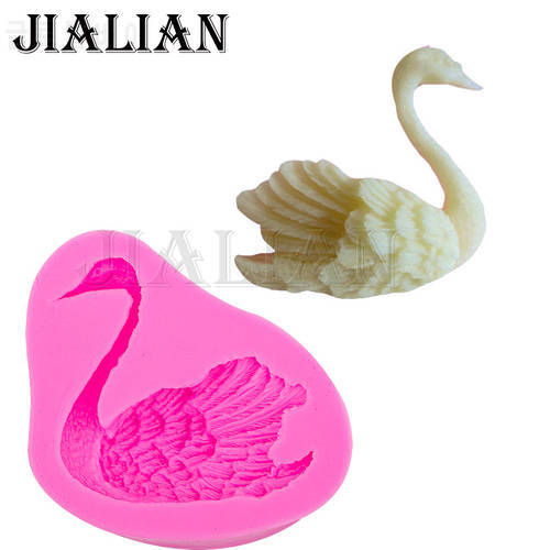3D Swan soap mould chocolate wedding cake decorating tools DIY Duck fondant silicone mold Polymer Clay Resin Candy T0102