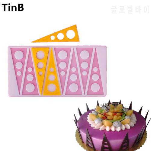 Hot Triangular circle Cake Mold Silicone Baking Tools Kitchen Accessories Decorations For Cakes Chocolates Mold Silicon Mould