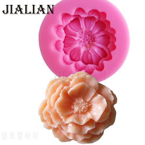 High quality DIY Chrysanthemum Flower Fondant Silicone Molds Candy Moulds Wedding party cake decorating tools T0818