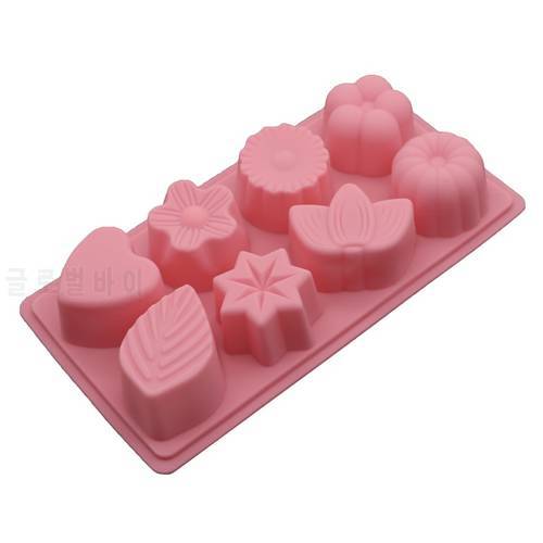 New 3d Chocolate Love Cake Decorative Mold Soap Silicone Forms Leaf Flower Sunflower Snowflake Fondool Clay Ice Mold for kitchen
