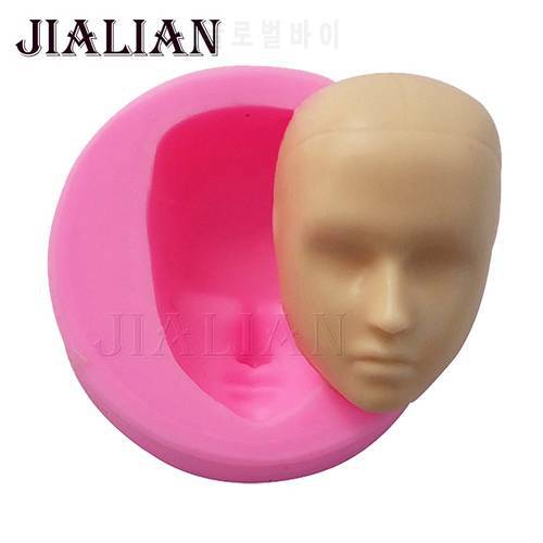 DIY Boy man Face Silicone Mold head Fondant Molds Cake Decorating Tools Chocolate Gumpaste Mould Polymer Clay Resin Molds T790