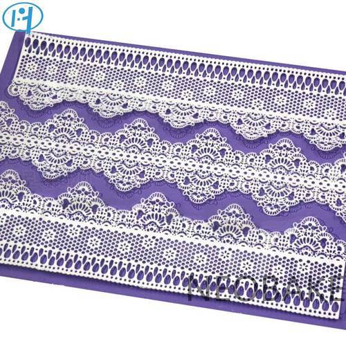 Flower Pattern Silicone Mat Fondant Cake Lace Embossed Cake Mold Sugar Lace Mat Cake Decorating Tool Embossing Mold