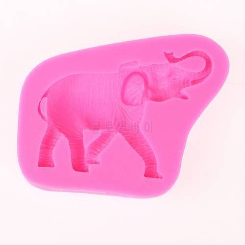 3D Animals Elephants chocolate soap mould chocolate cake decorating tools DIY baking fondant silicone mold F0426