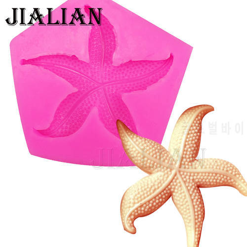 Starfish soap making mould chocolate cake decorating tools DIY sea star fondant silicone mold baking tools for cakes T0412