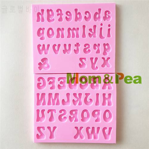 Mom&Pea 1382-3 Free Shipping Capital Letters Silicone Mold Cake Decoration Fondant Cake 3D Mold Soap Mold Food Grade