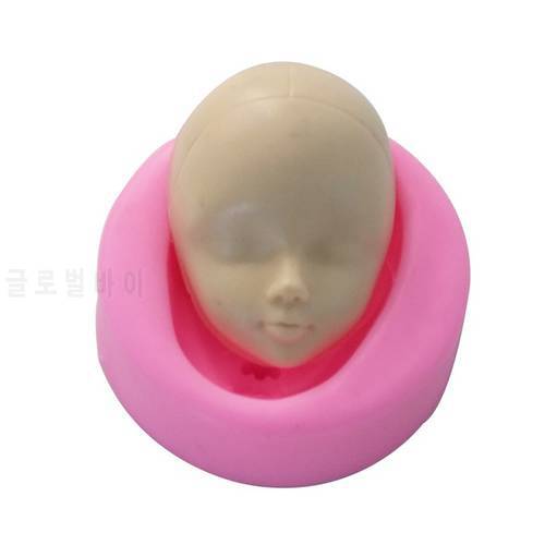 3D woman girl face cooking tools wedding decoration Silicone Mold DIY head Fondant Sugar Craft baking tools for cakes F0659