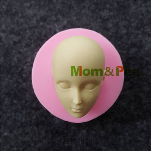 Mom&Pea 1140 Free Shipping Head & Face Silicone mold Cake Decoration Fondant Cake 3D Mold Food Grade