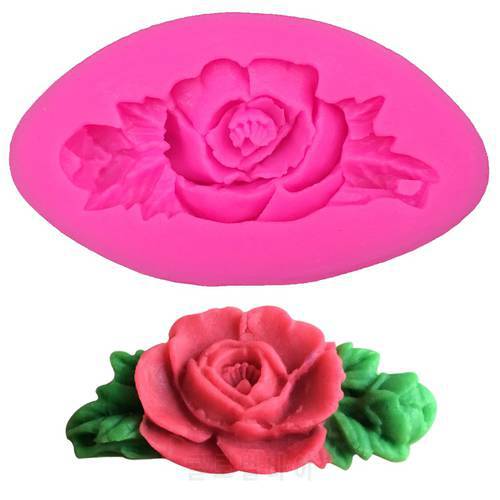 Mini Rose Shaped DIY fondant cake silicone moulds chocolate confectionery for cupcake decoration kitchen Baking tools FT-0050
