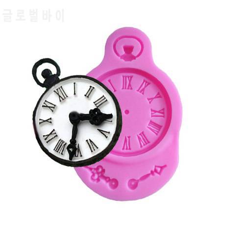 Clock shape Silicone Mold for cake Decorations tools Fondant Polymer Clay Resin Candy Super Sculpey F0714