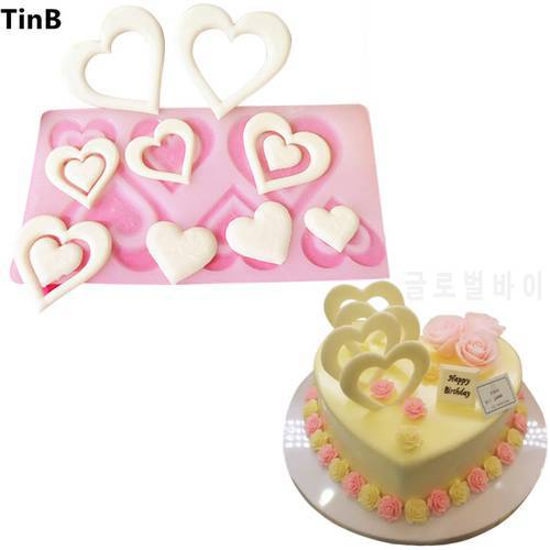 Valentine&39s Day Gift Heart Silicone Mold Cake Decorating Tools Cupcake Silicone Mold Chocolate Mould Muffin Pan Baking Stencil