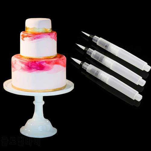 New Arrival 3pc coloring water pen for Watercolor Cake Decorating Tools /Water Brush Painting Pen