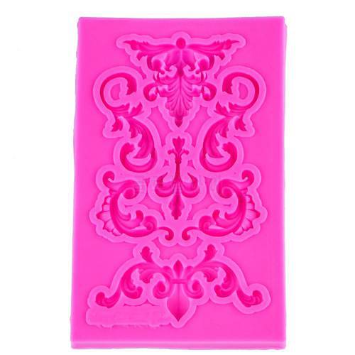 1pcs Flower Lace Border Cutting Dies 3D Craft Relief Fondant Chocolate silicone Mold kitchen Cake Decorating Tools DIY FT-0984