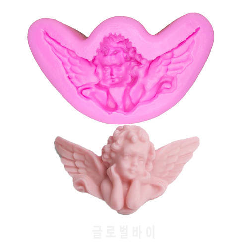 High quality Angel Boy 3D Silicone Cake Mold Soap Molds Kitchen Baking Fondant Cake Decorating Tools T1111